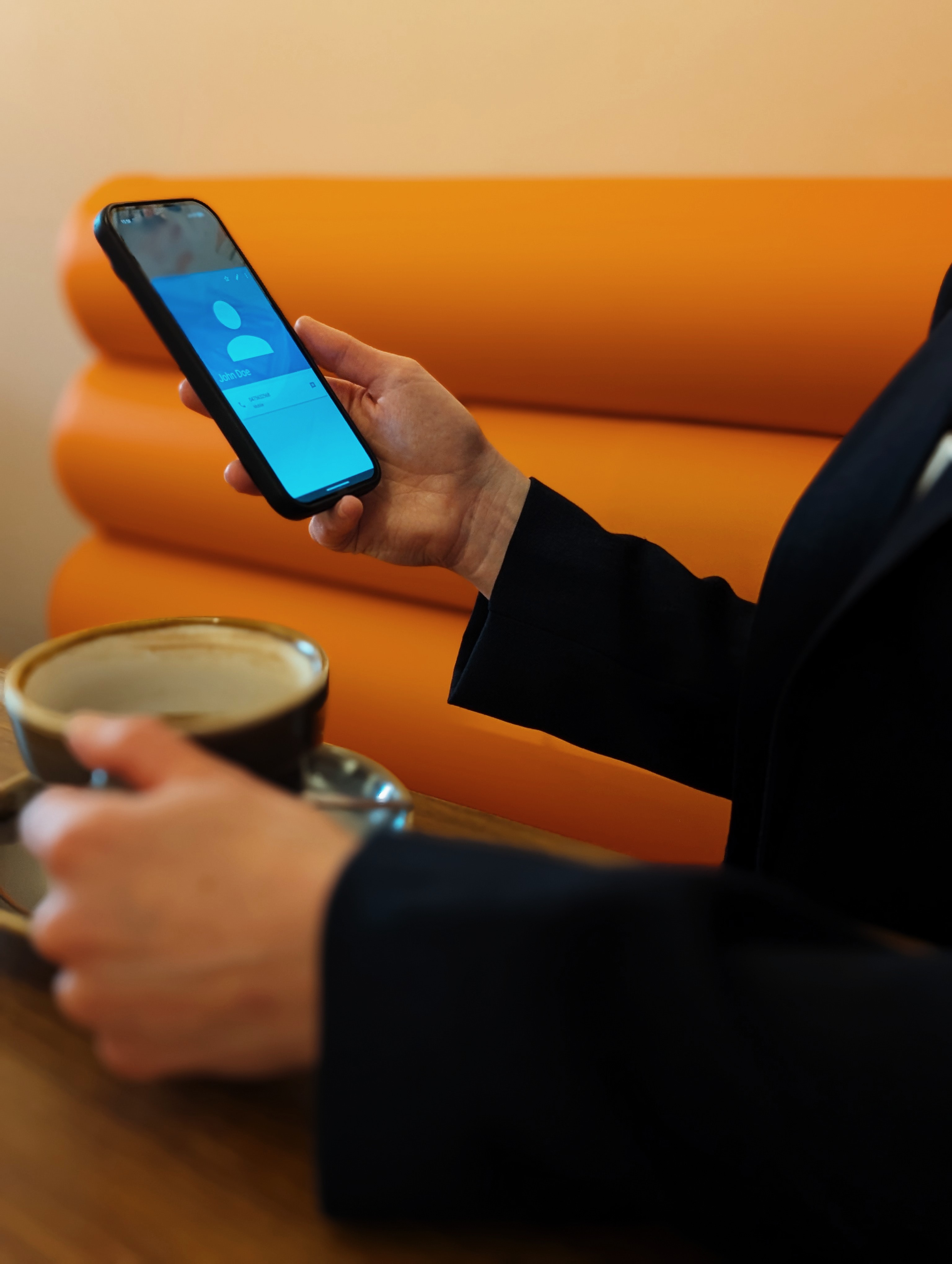 A private conversation over coffee